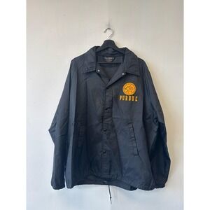 Vintage Purdue Boilermakers Jacket Mens XL Black NCAA Basketball David Peyser